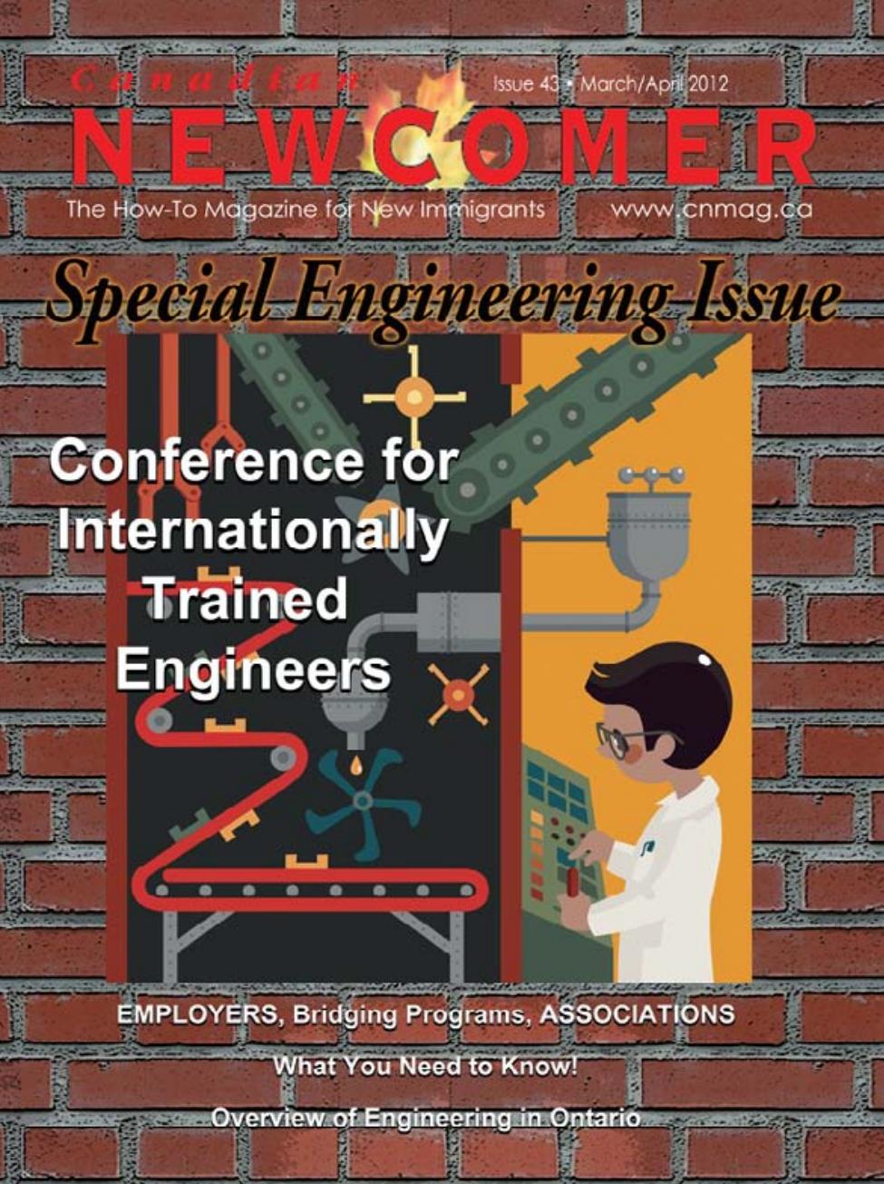 Cover of Canadian Newcomer Issue 43, the Special Engineering Edition